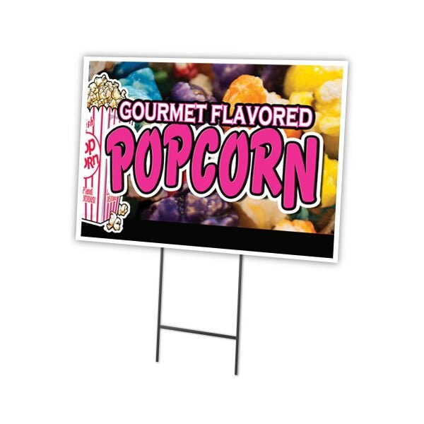 Signmission Gourmet Flavored Popc Yard & Stake outdoor plastic coroplast window, C-1824 Gourmet Flavored Popc C-1824 Gourmet Flavored Popc - main